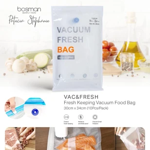 Bosman Patricia Stephanie Bosman Patricia Stephanie - Fresh Keeping Vacuum Food Bag (XL) 30x34cm<br><br> 1 vacuum_food_bag_30_x_34_cm